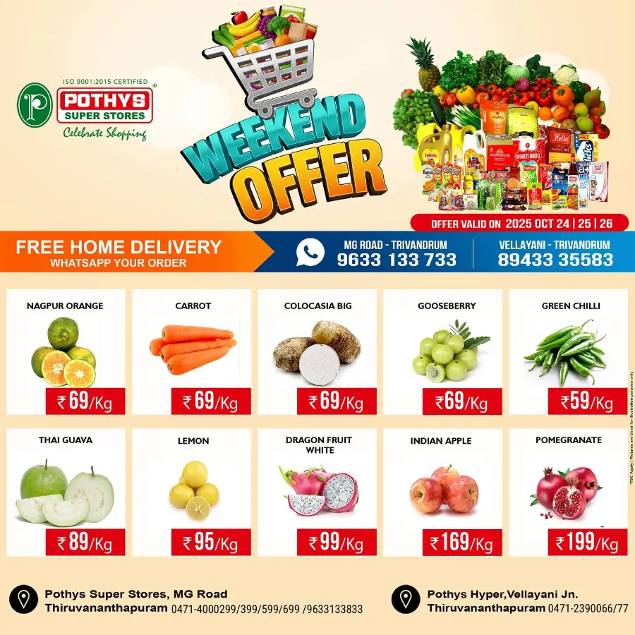 Weekend offer In Pothys Superstores Trivandrum