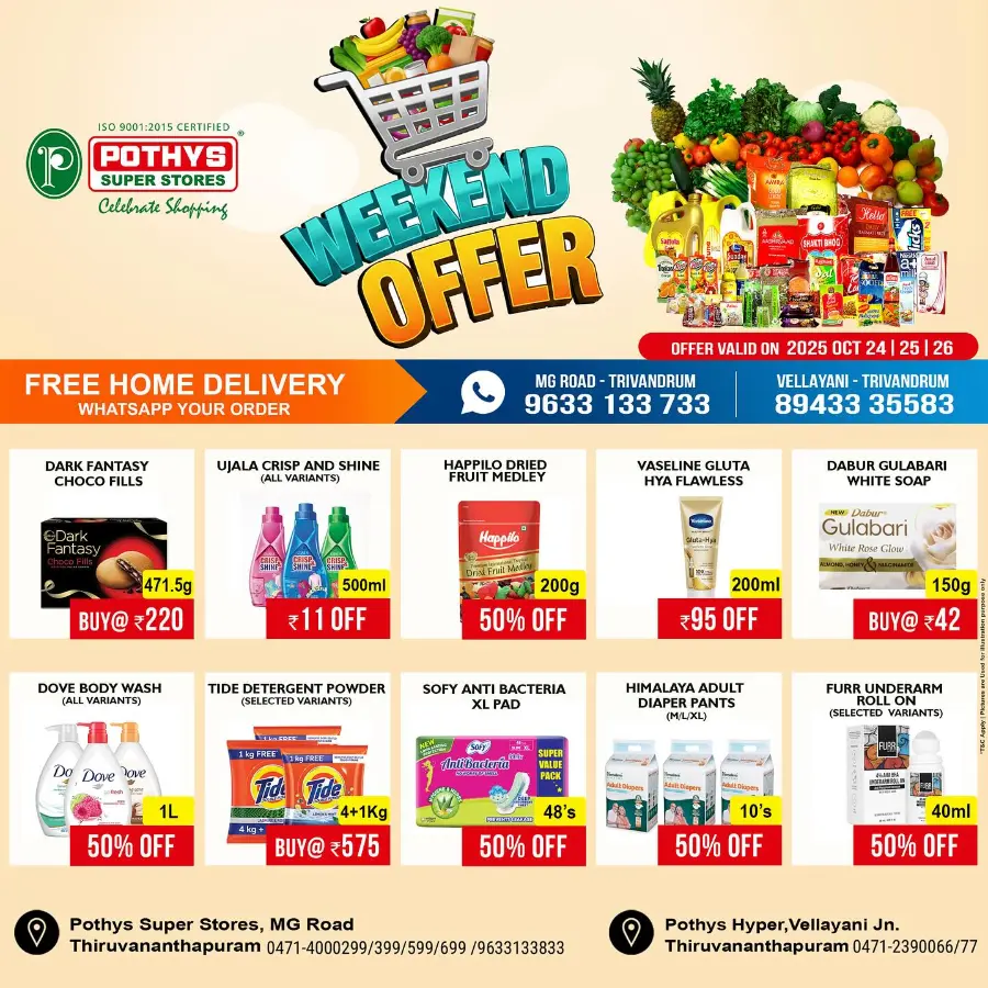 Weekend offer In Pothys Superstores Trivandrum