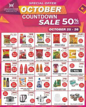 October Sale - 50% OFF In Millennium Hypermarket Ernakulam