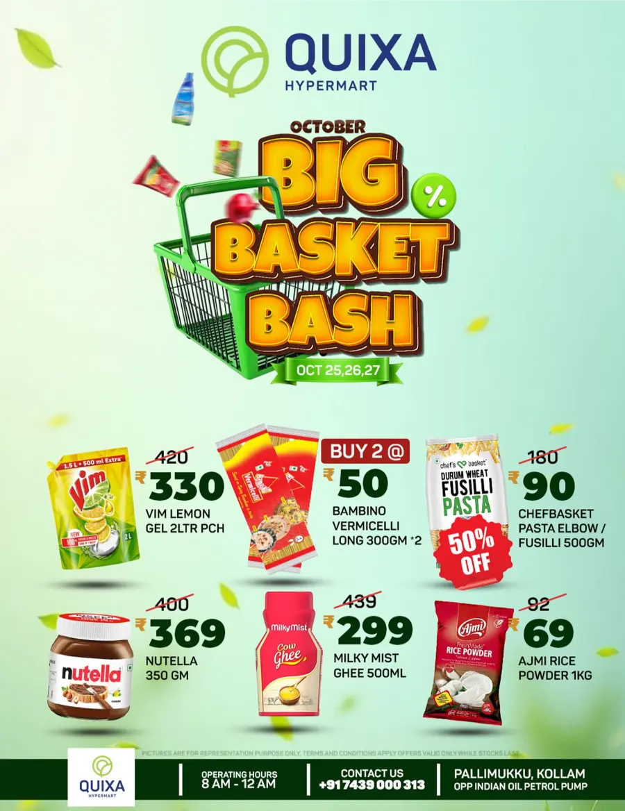 Big Basket Bash In QUIXA Hypermart Kollam