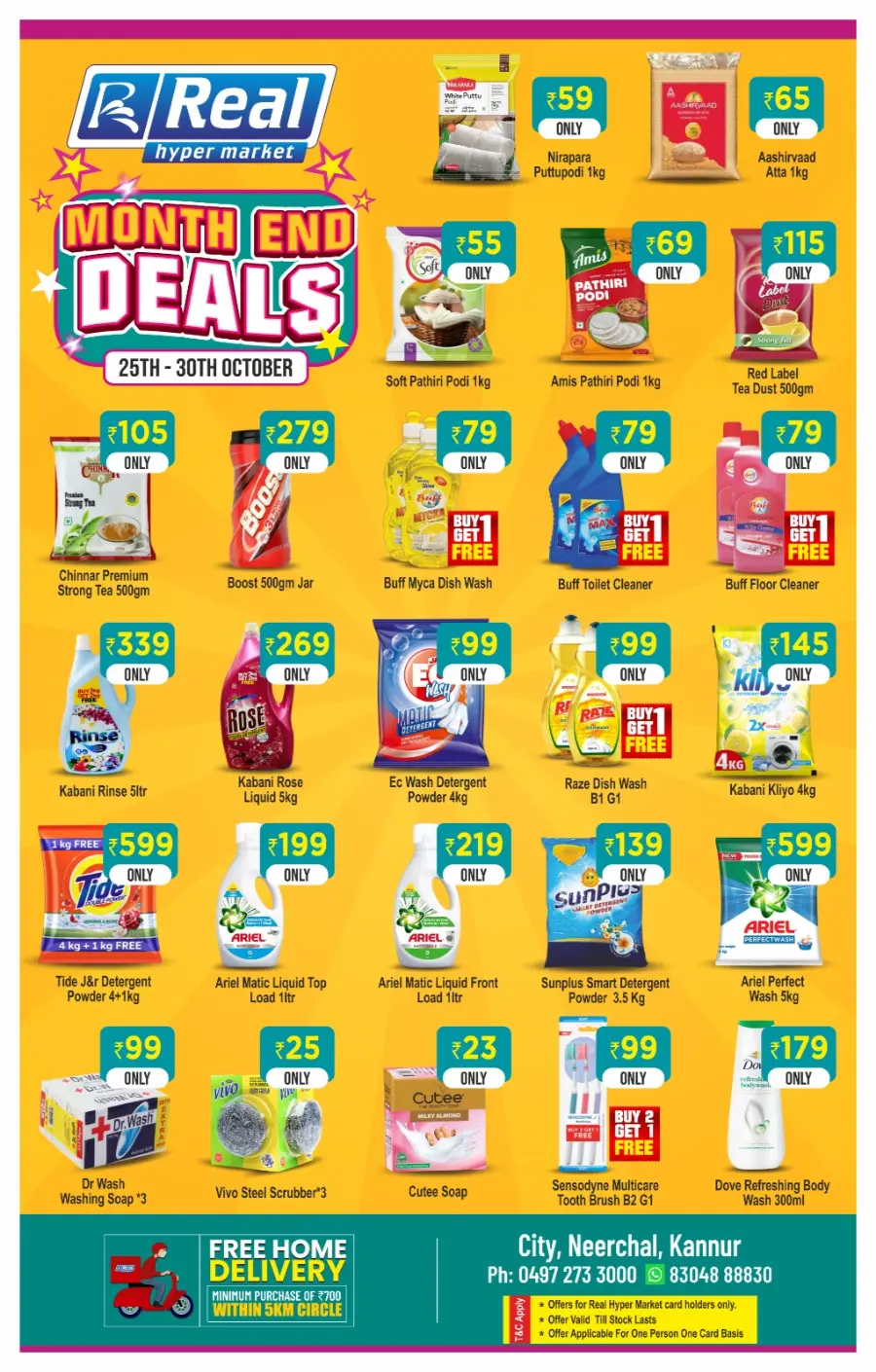 Month End Deals In Real Hyper Market Kannur