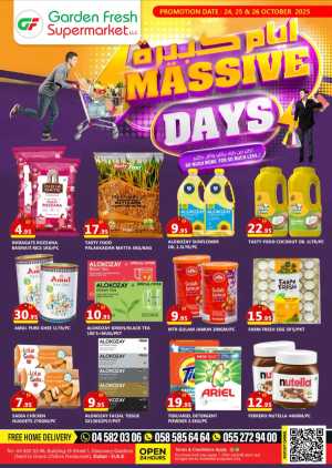 Massive Days – Amazing Offers & Big Savings! In Garden Fresh Dubai