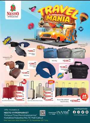 Travel Mania In Nesto Hypermarket Calicut,Thrissur,Wayanad