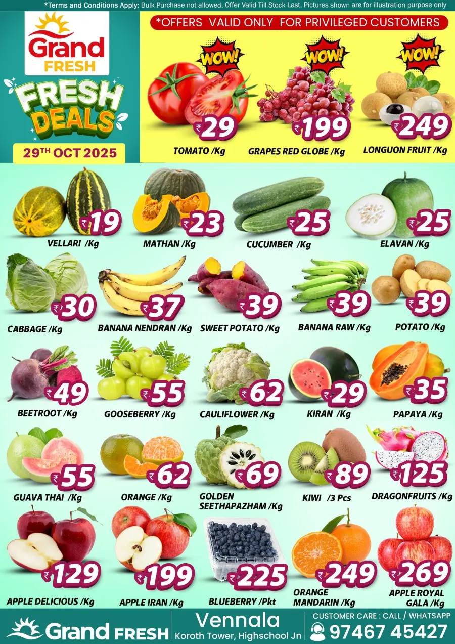 Fresh Deals In Grand Hypermarket Ernakulam
