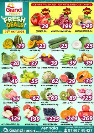 Fresh Deals In Grand Hypermarket Ernakulam