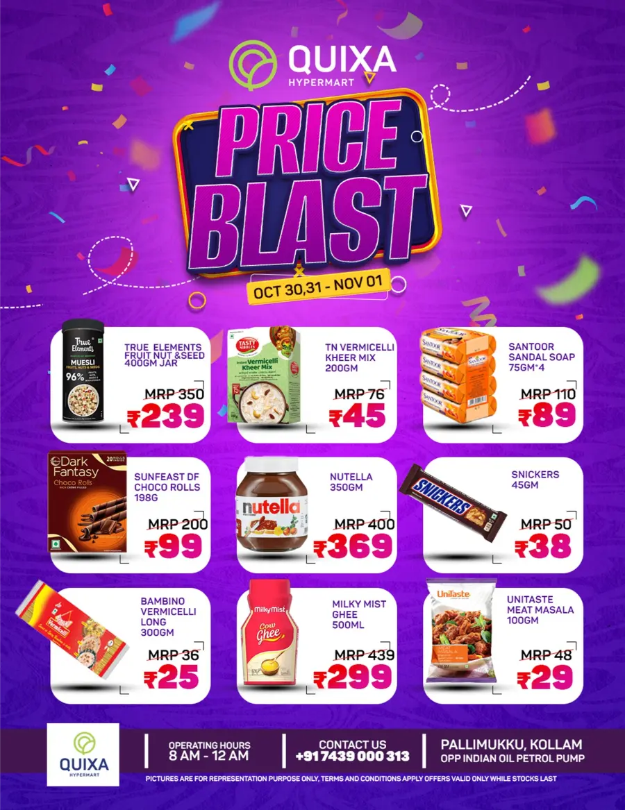 Price Blast Offer In QUIXA Hypermart Kollam