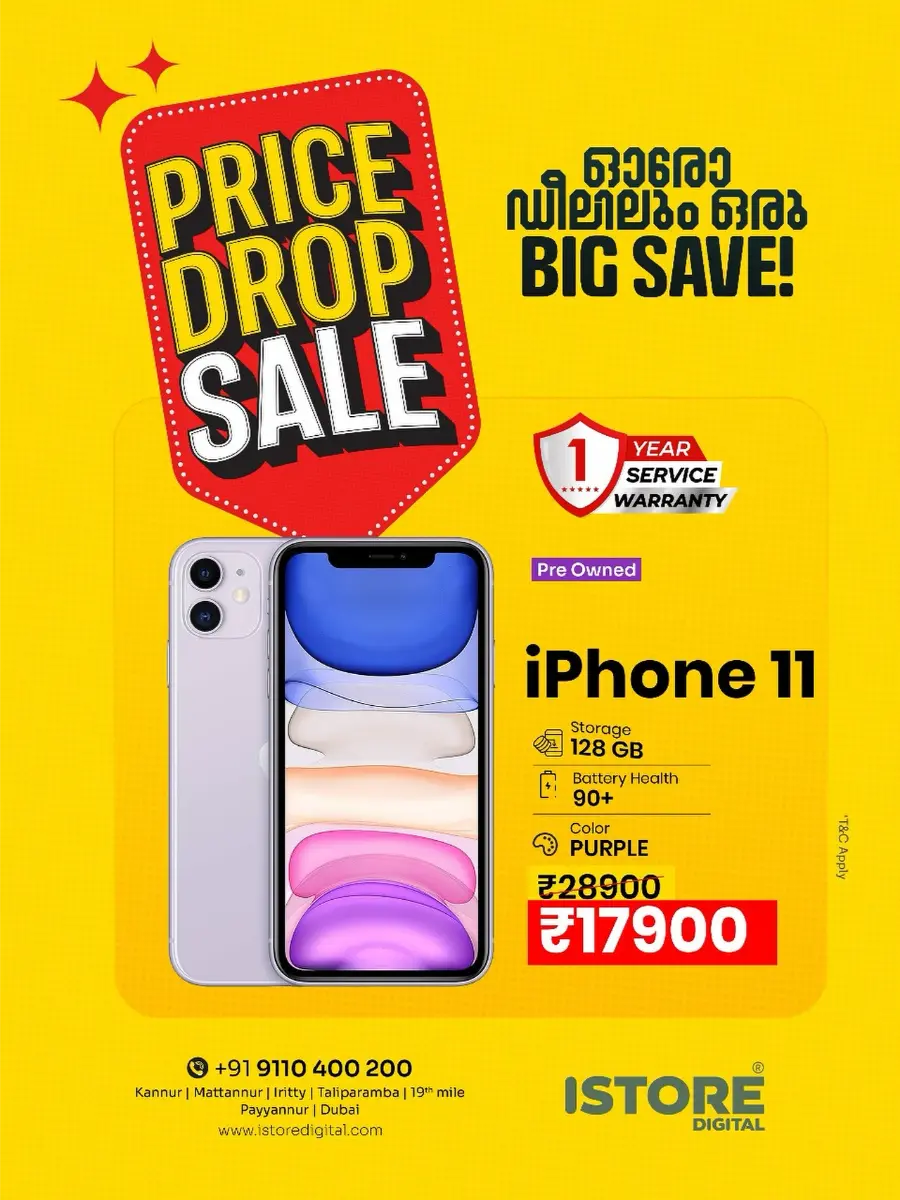 Price Drop Sale In iStore Digital Kannur