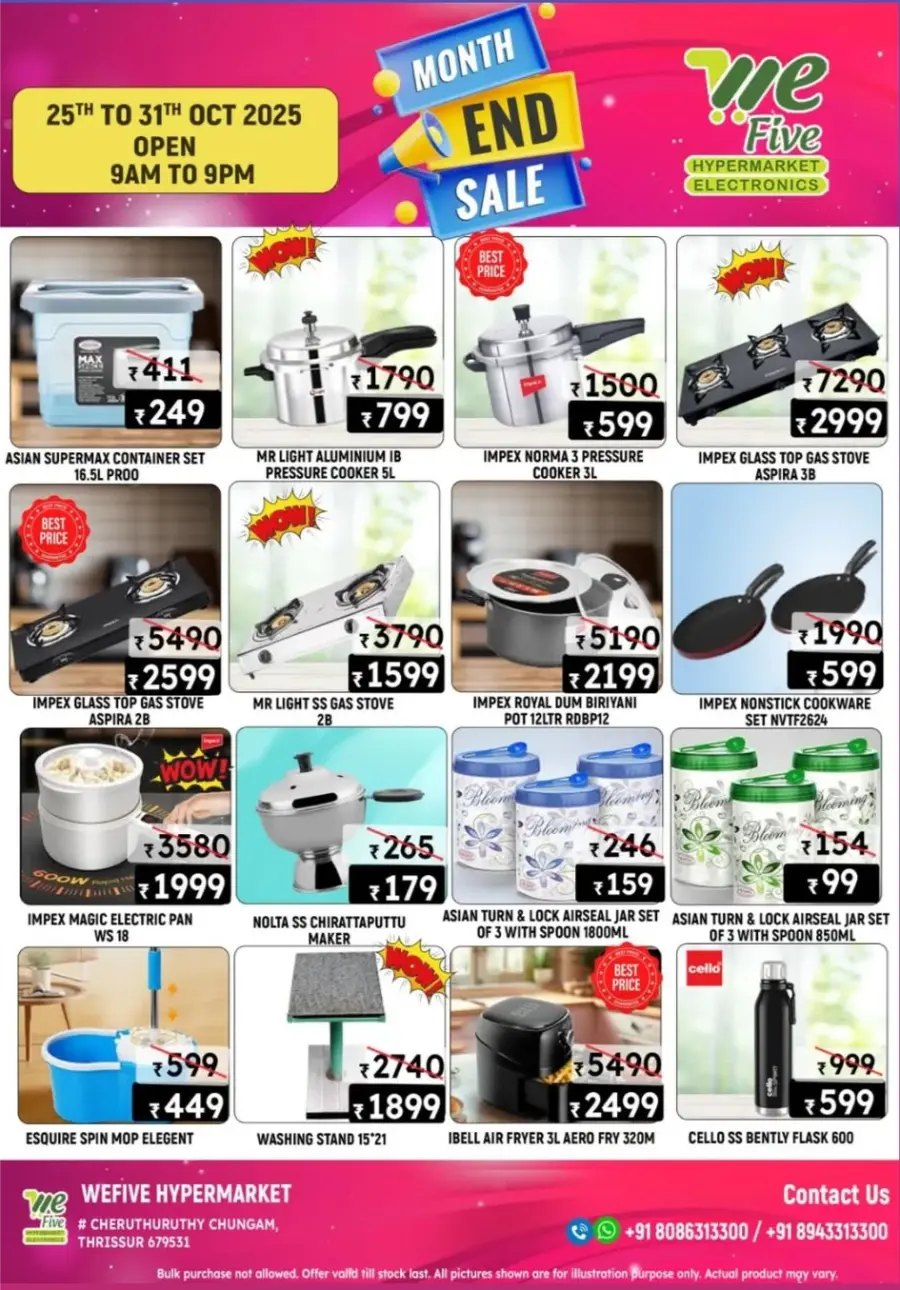 Mega Month End Sale In We Five Hypermarket Thrissur