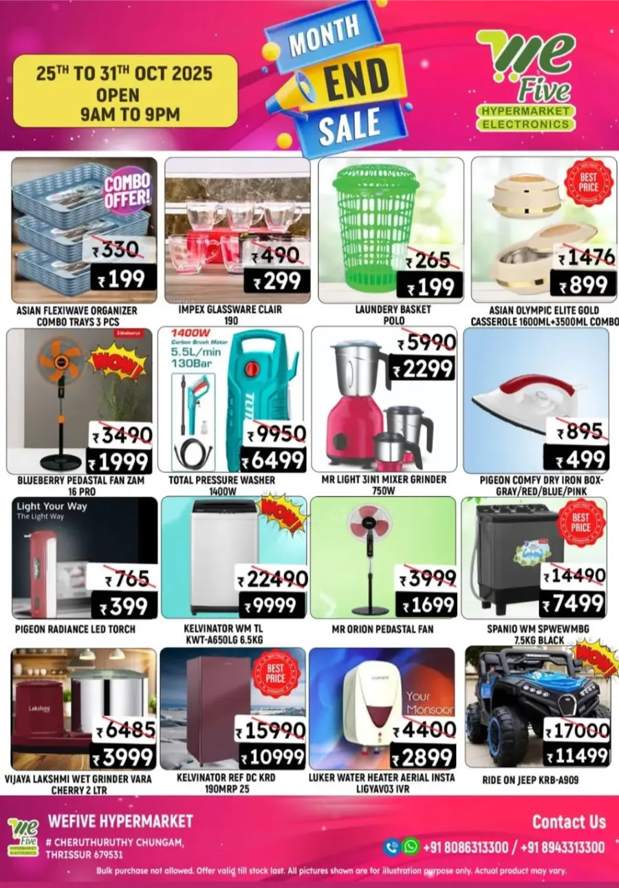 Mega Month End Sale In We Five Hypermarket Thrissur