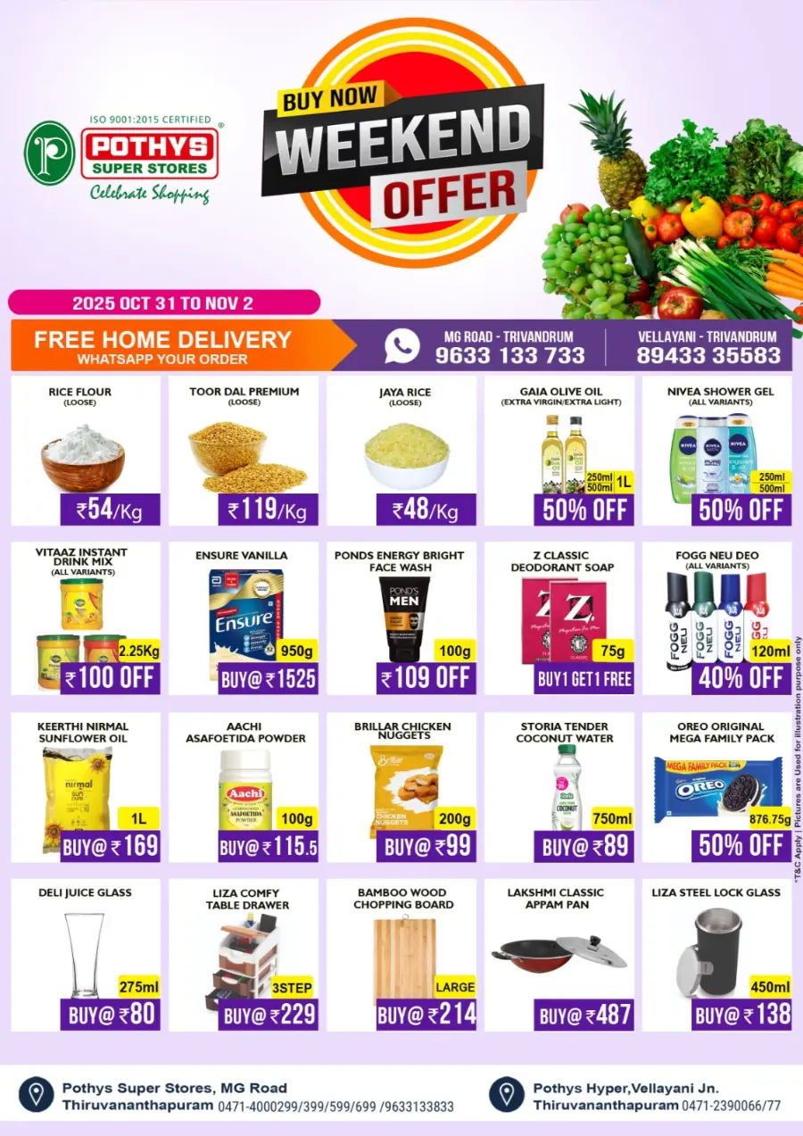 Weekend offer In Pothys Superstores Trivandrum