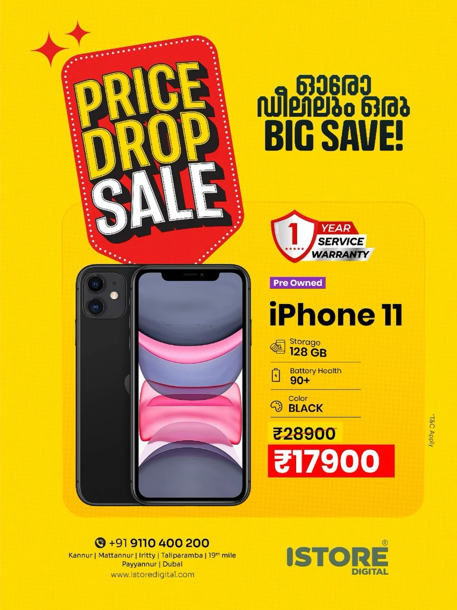 Price Drop Sale In iStore Digital Kannur