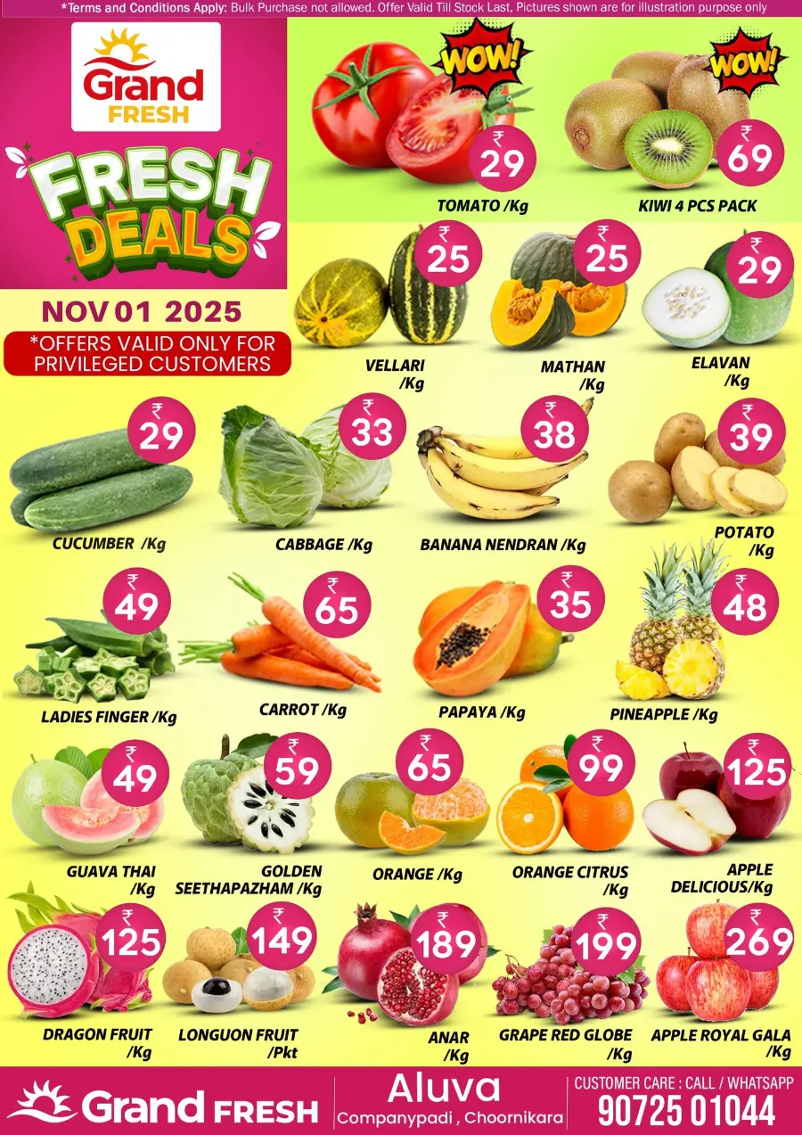 Fresh Deals In Grand Hypermarket Ernakulam