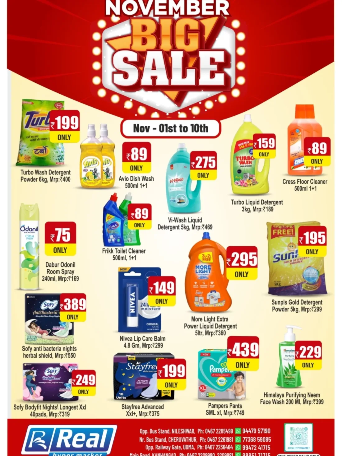 November Big Sale In Real Hyper Market Kasaragod