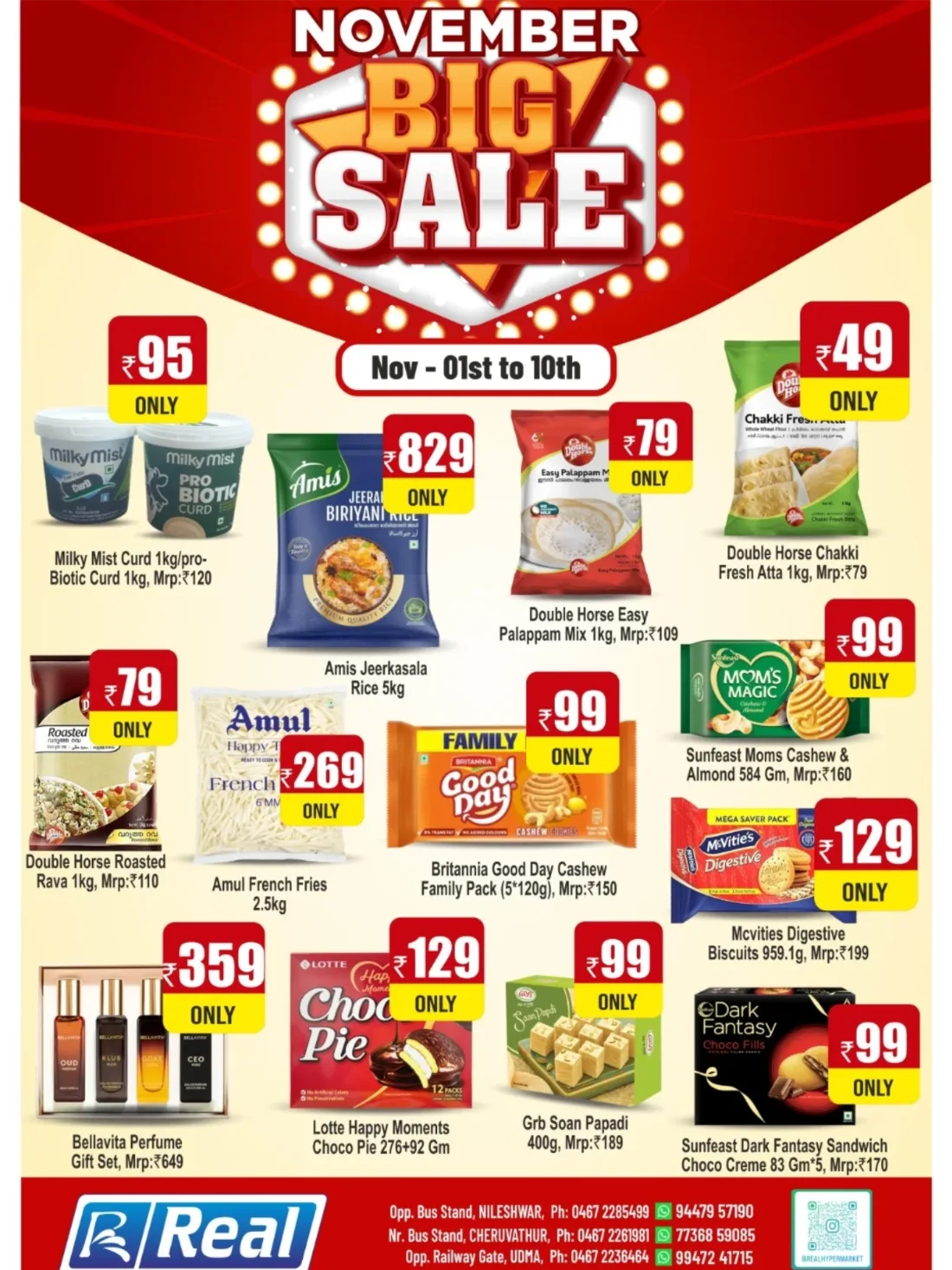 November Big Sale In Real Hyper Market Kasaragod