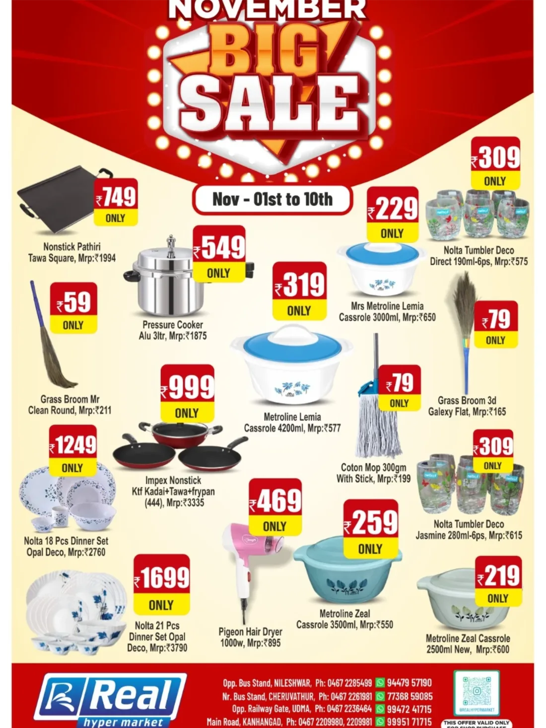 November Big Sale In Real Hyper Market Kasaragod