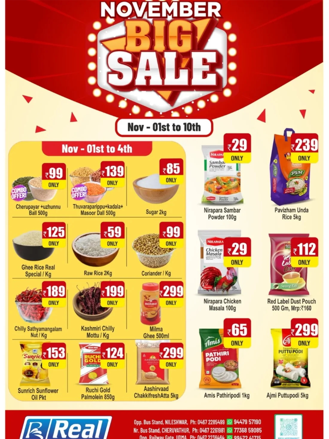 November Big Sale In Real Hyper Market Kasaragod