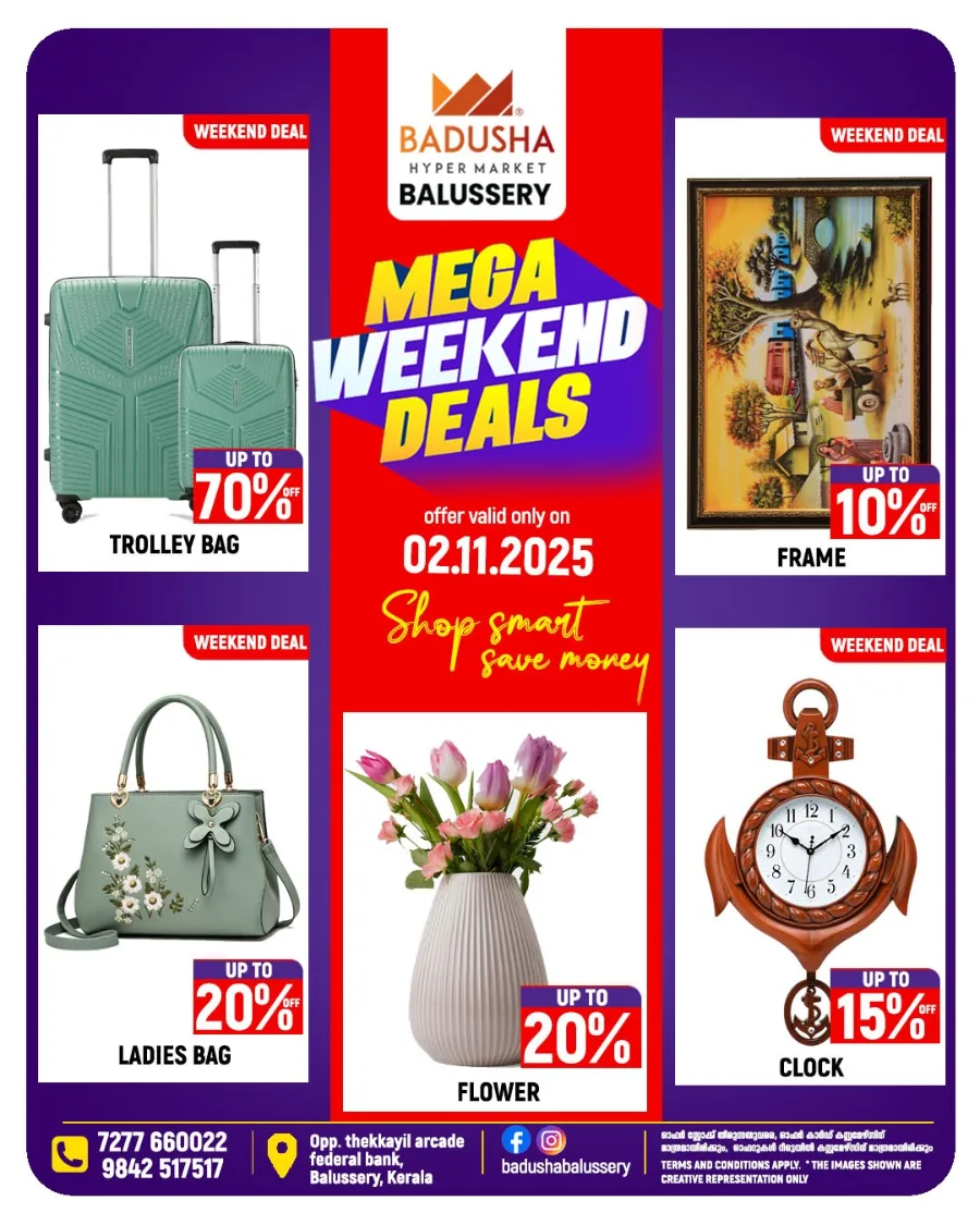 Mega Weekend Deals In Badusha Hypermarket Calicut