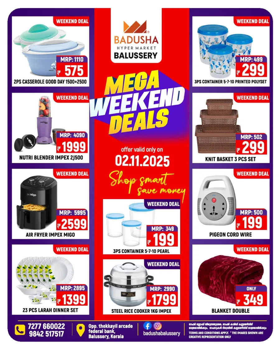 Mega Weekend Deals In Badusha Hypermarket Calicut