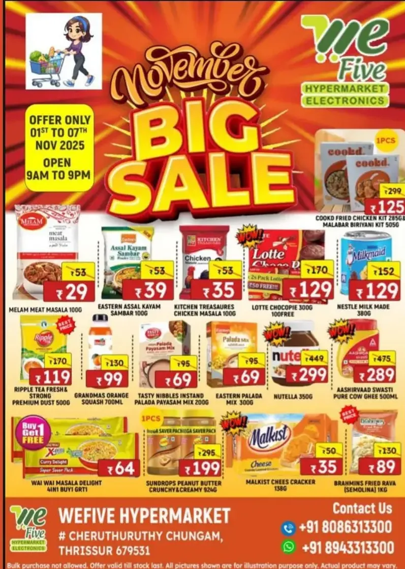 November Big Sale In We Five Hypermarket Thrissur