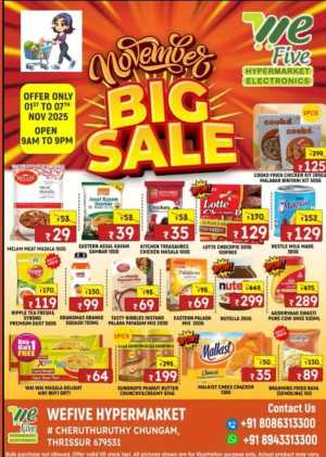 November Big Sale In We Five Hypermarket Thrissur