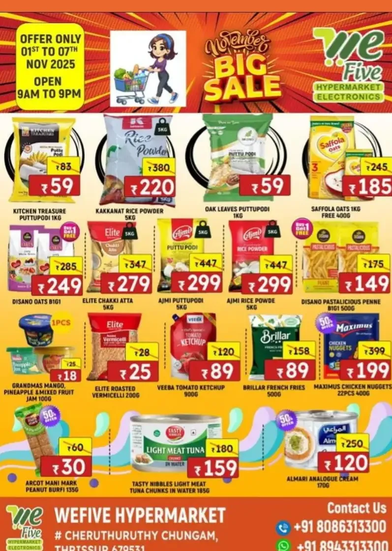 November Big Sale In We Five Hypermarket Thrissur