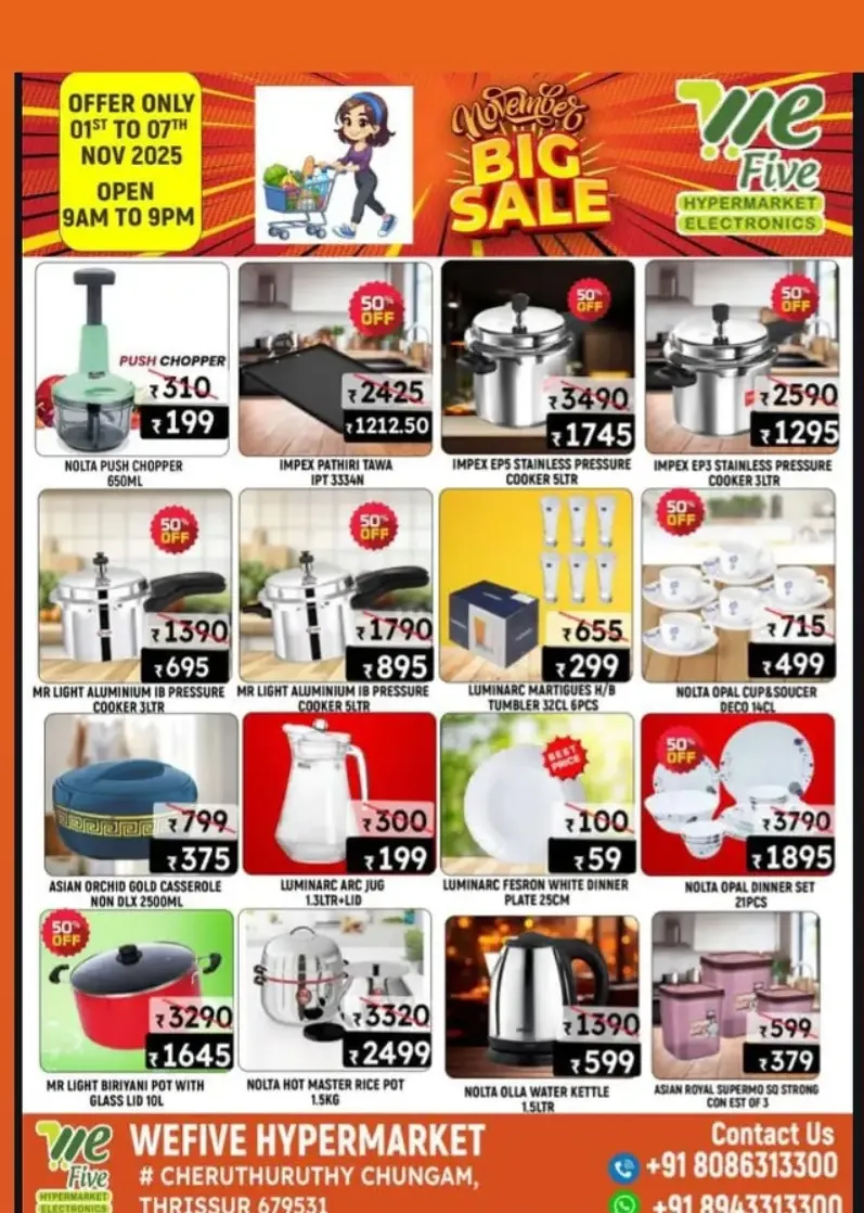 November Big Sale In We Five Hypermarket Thrissur