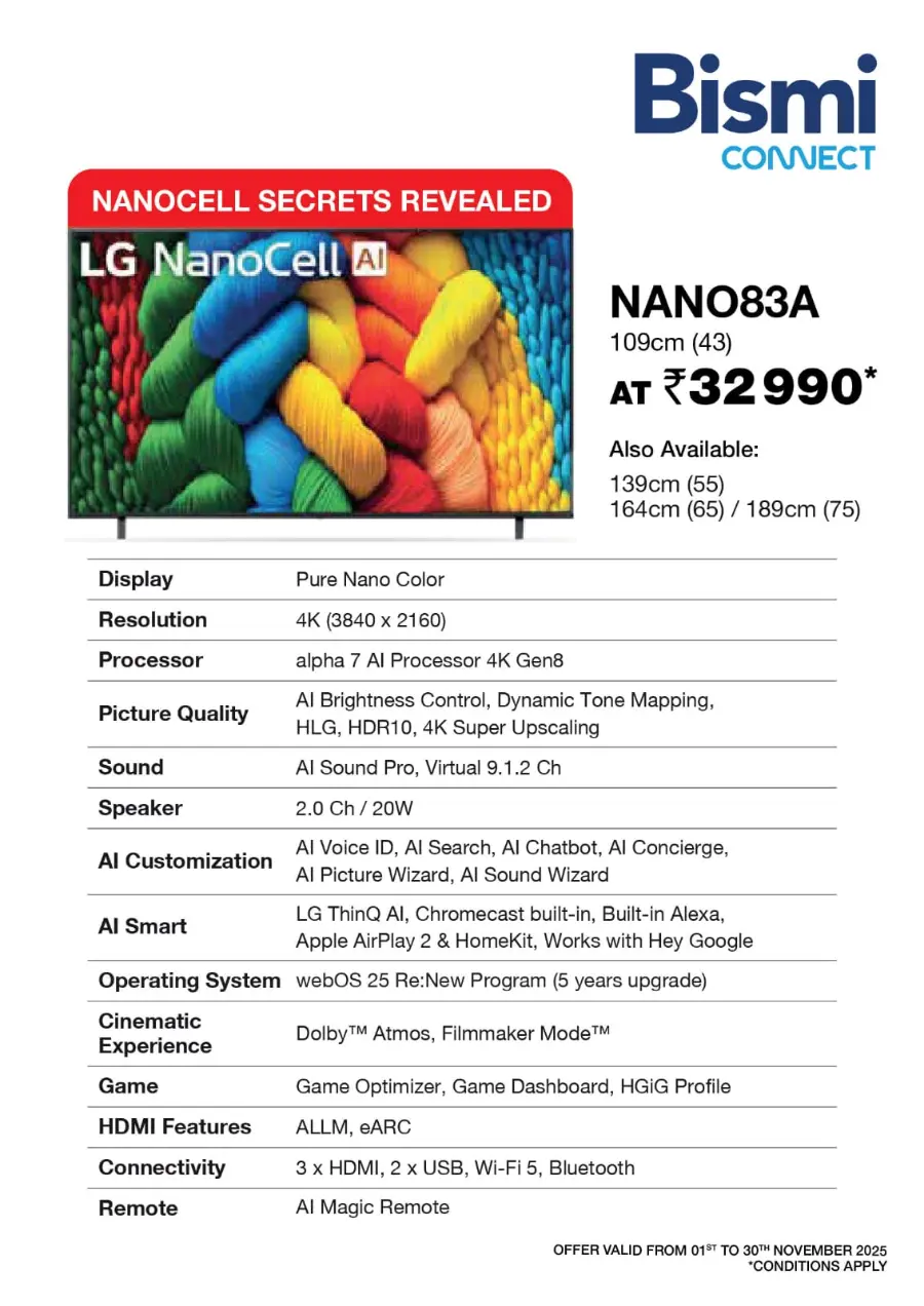 Best Offers on Electronics & Home Appliances In Bismi Connect Calicut