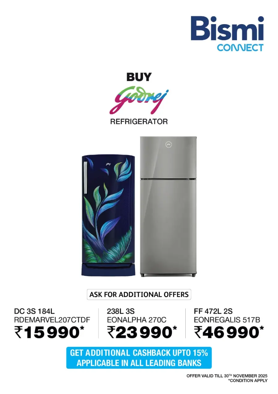 Best Offers on Electronics & Home Appliances In Bismi Connect Calicut