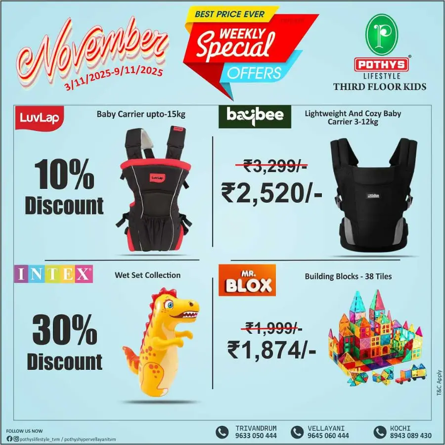 Weekly Special Offer In Pothys Lifestyle Trivandrum