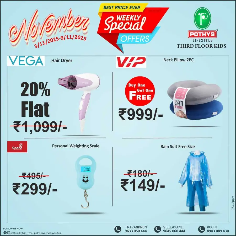 Weekly Special Offer In Pothys Lifestyle Trivandrum