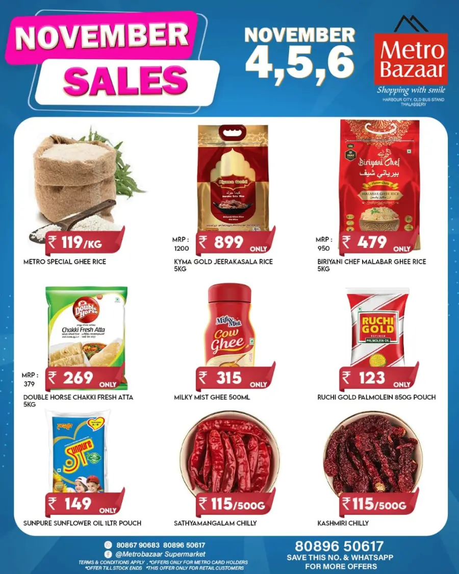 November Sales In Metro Bazaar Kannur
