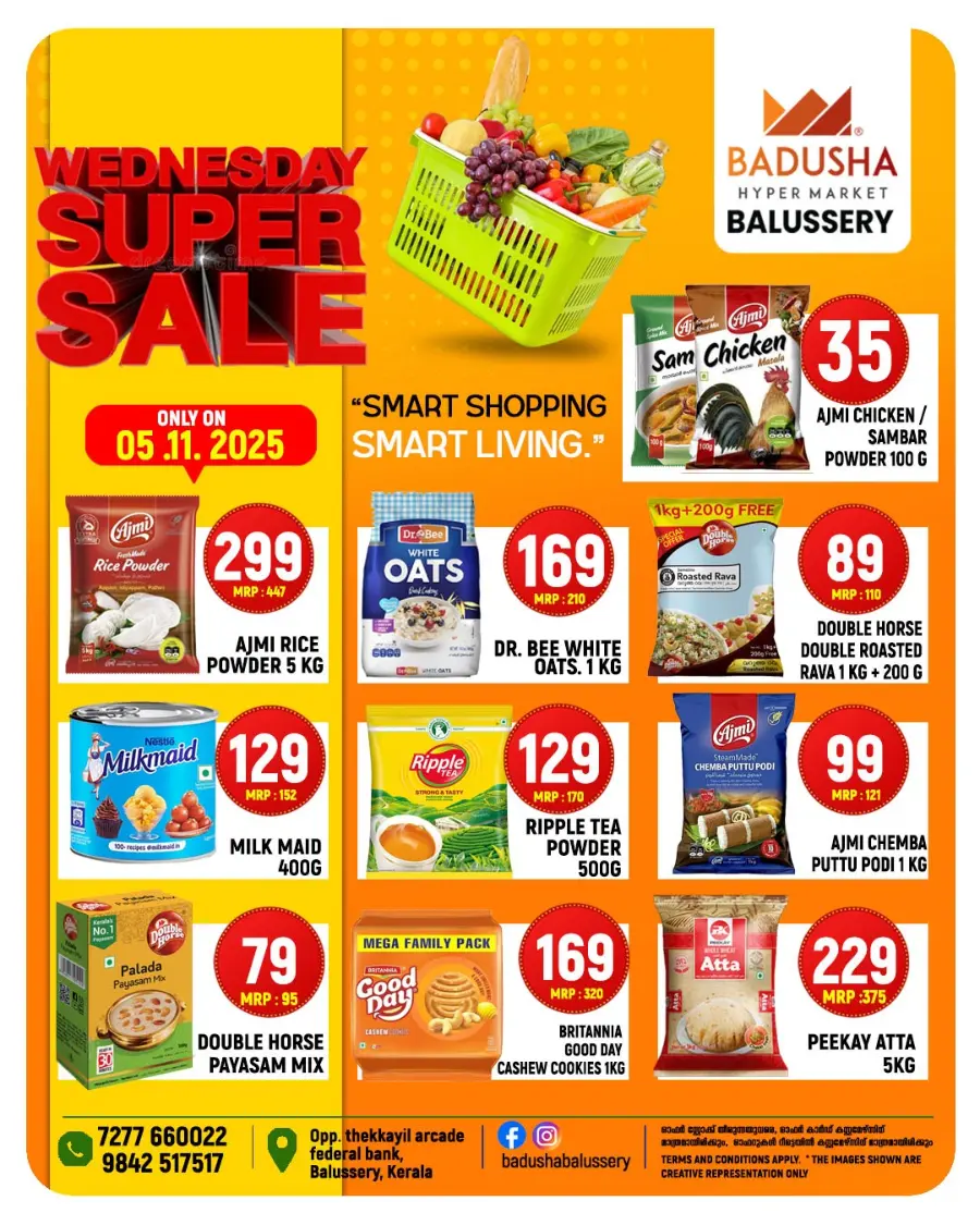 Wednesday Deal In Badusha Hypermarket Calicut