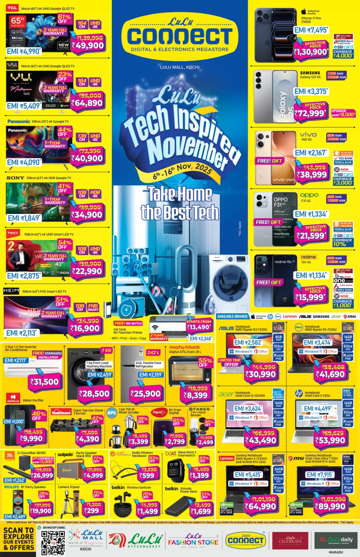 Tech Deals on Home & Kitchen Appliances Tech Deals on Home & Kitchen Appliances In Lulu Hypermarket Ernakulam