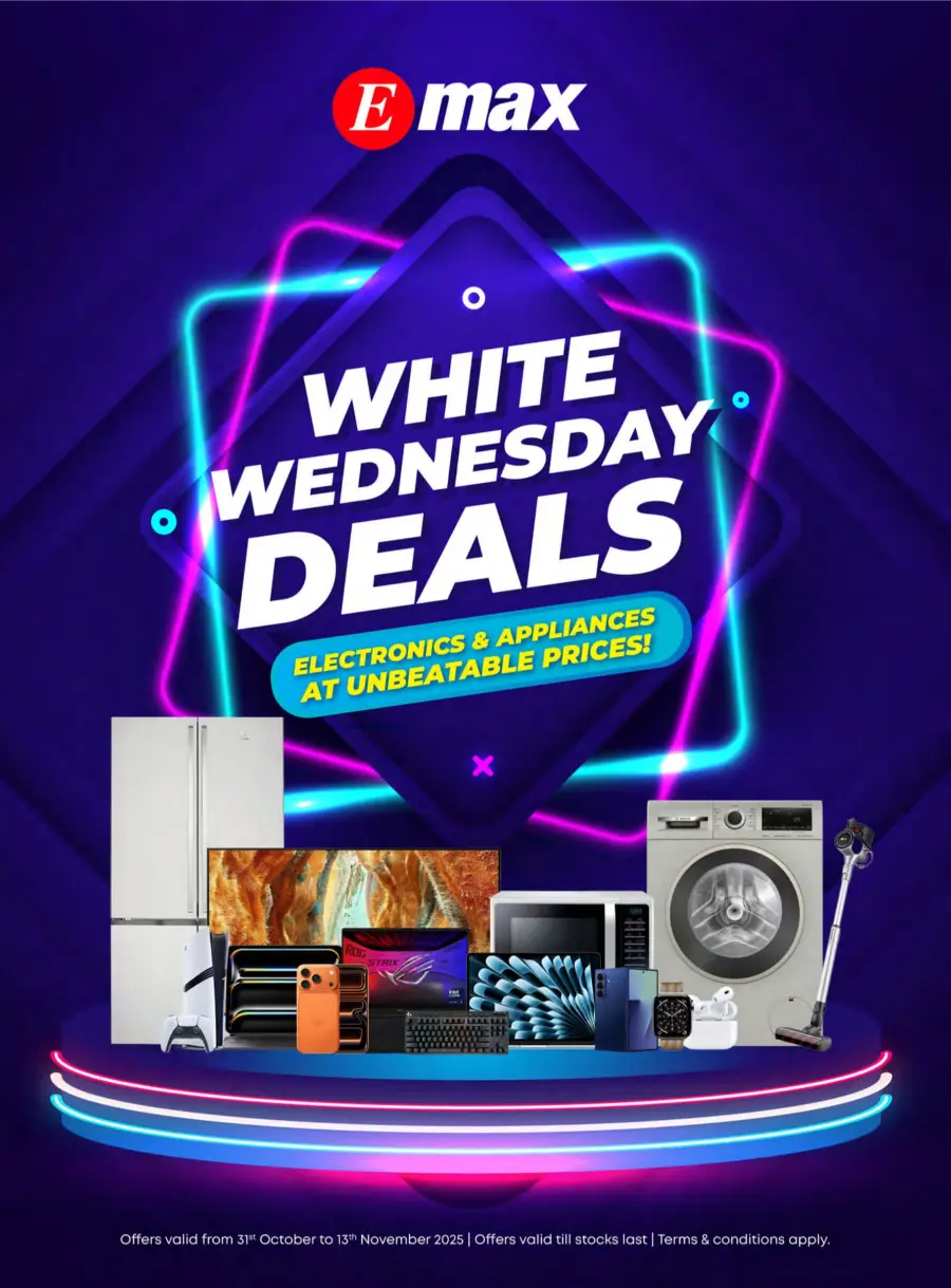 White Wednesday Deals – Unbeatable Prices! White Wednesday Deals – Unbeatable Prices! In Emax Sharjah / Ajman