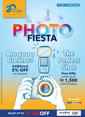 Photo Fiesta – Latest Offers! In Sharaf DG Dubai,Abu Dhabi,Sharjah / Ajman,Al Ain,Fujairah,Ras al Khaimah,Umm al Quwain