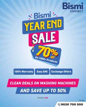 Up to 50% OFF on Washing Machines! In Bismi Connect Ernakulam,Calicut,Malappuram,Thrissur,Palakkad,Kollam,Idukki,Alappuzha,Kottayam,Pathanamthitta