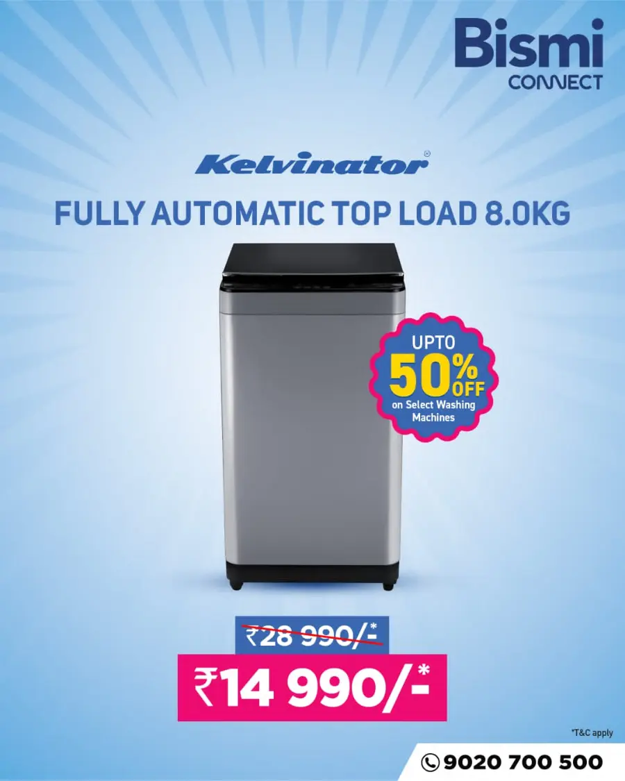 Up to 50% OFF on Washing Machines! In Bismi Connect Kollam
