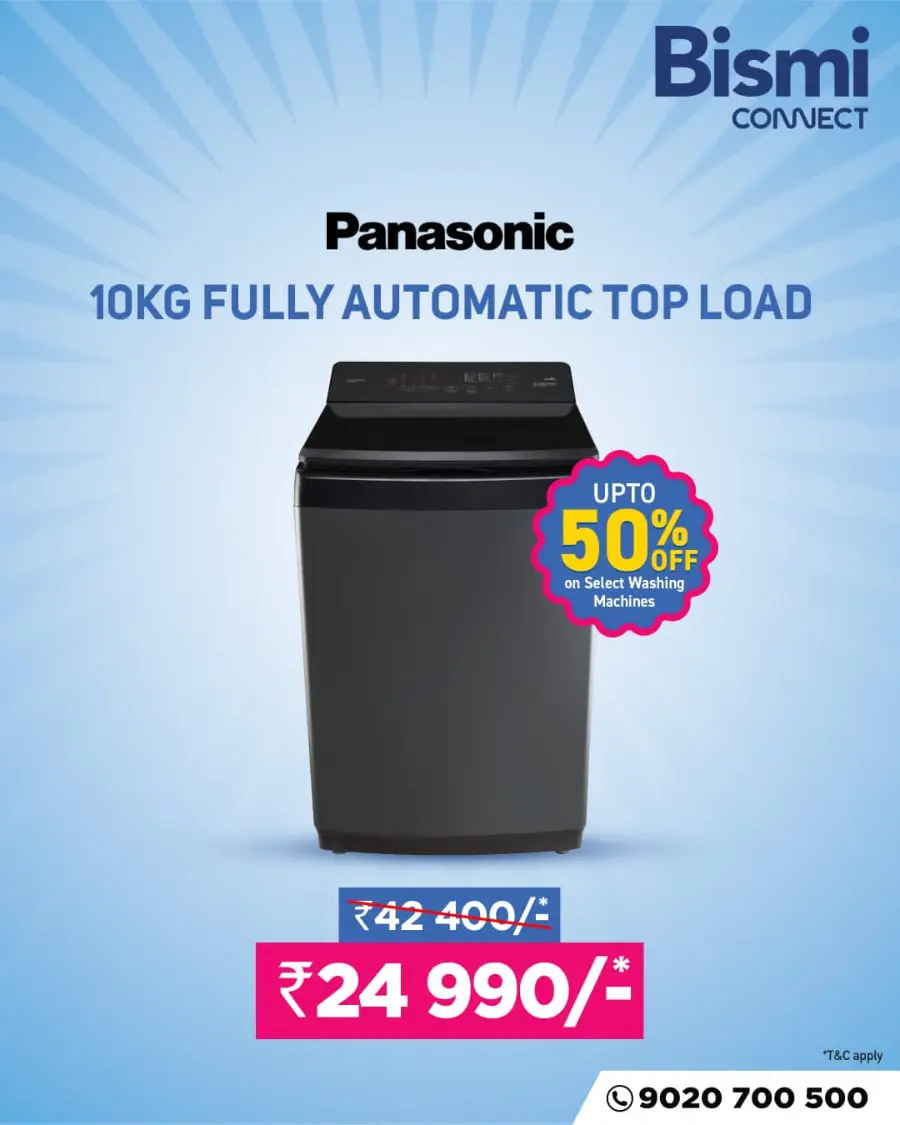 Up to 50% OFF on Washing Machines! In Bismi Connect Kollam