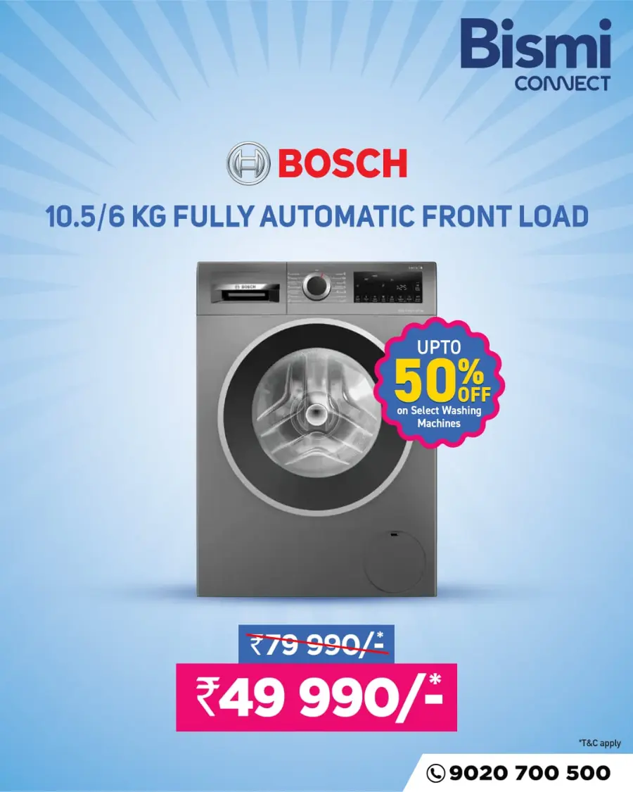 Up to 50% OFF on Washing Machines! In Bismi Connect Kollam