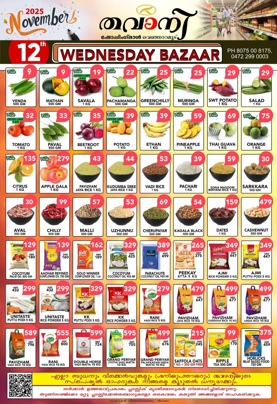 Wednesday Bazar In Thawany Shopping Mall Trivandrum