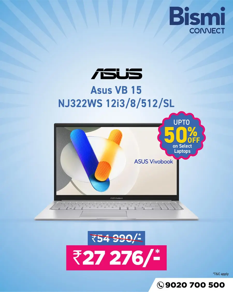 Biggest Laptop Sale – Up to 50% Off In Bismi Connect Malappuram