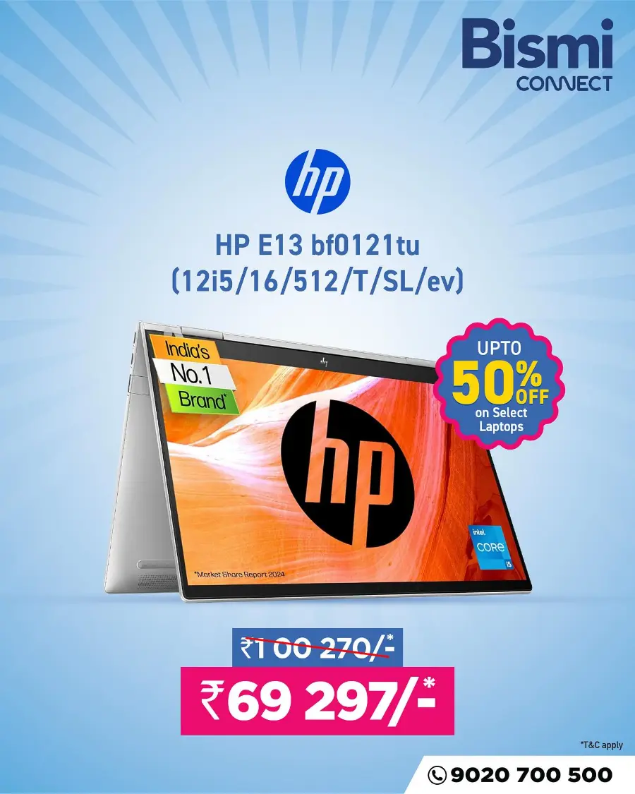 Biggest Laptop Sale – Up to 50% Off In Bismi Connect Malappuram
