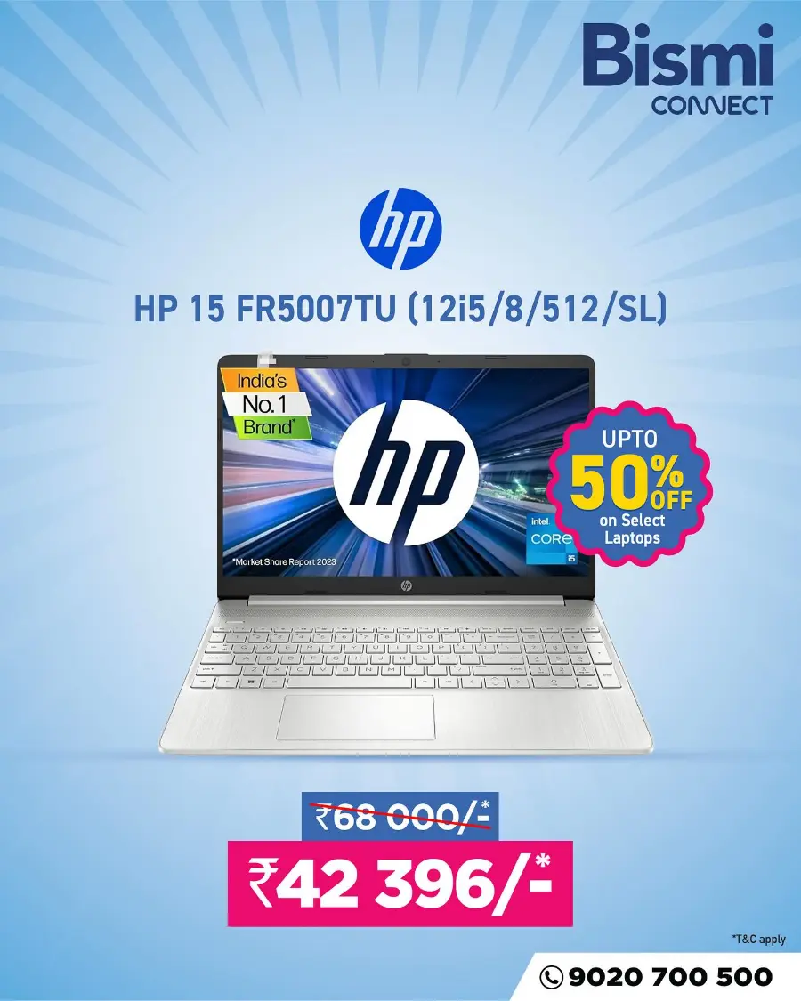 Biggest Laptop Sale – Up to 50% Off In Bismi Connect Malappuram