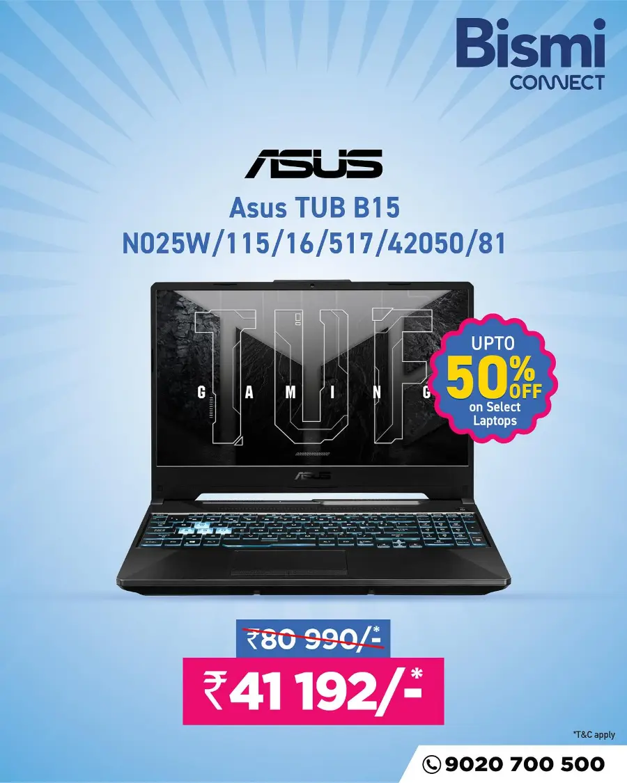 Biggest Laptop Sale – Up to 50% Off In Bismi Connect Malappuram