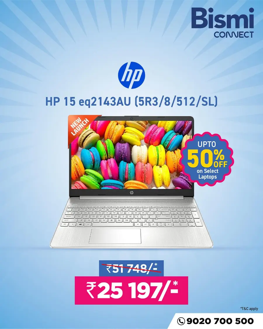 Biggest Laptop Sale – Up to 50% Off In Bismi Connect Malappuram