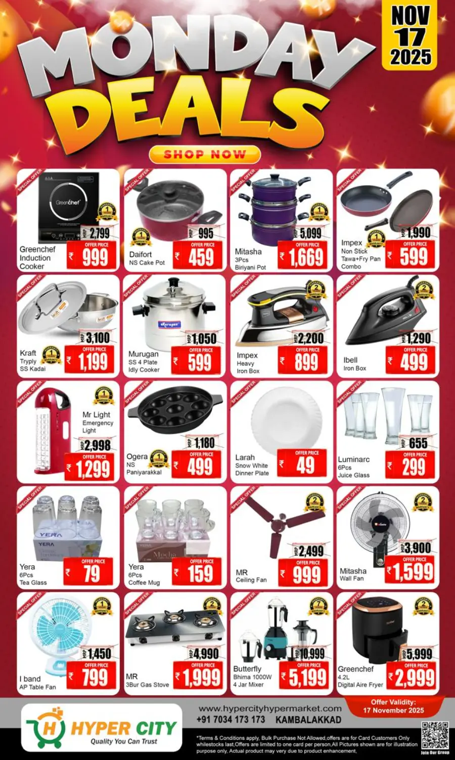 Monday Deals In Hyper City Hypermarket Wayanad