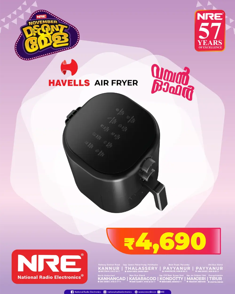 Discount Mela - Flat 65% OFF In NRE Electronics Malappuram