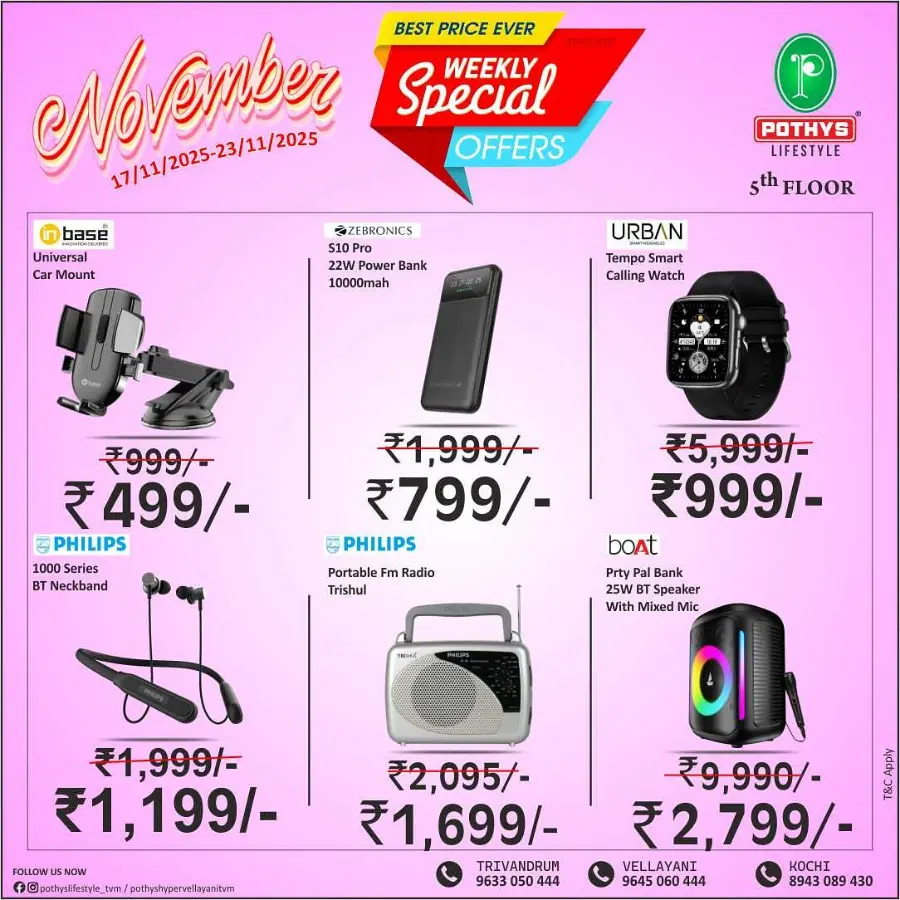 Weekly Special Offers In Pothys Lifestyle Ernakulam