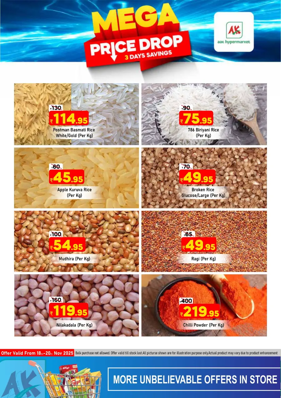 Mega Price Drop Mega Price Drop In AAK Hypermarket Malappuram