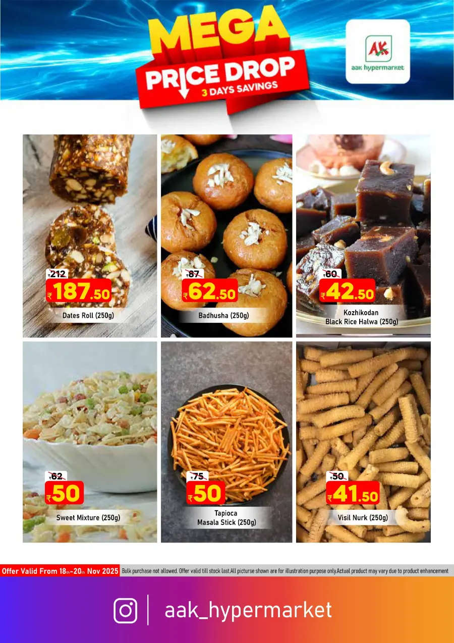 Mega Price Drop Mega Price Drop In AAK Hypermarket Malappuram